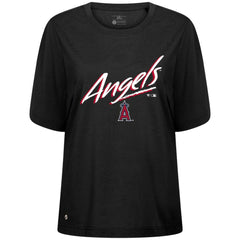 Los Angeles Angels Levelwear Women's Bloom Sizzle T-Shirt - Black T-shirts