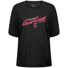 Cleveland Guardians Levelwear Women's Bloom Sizzle T-Shirt - Black T-shirts