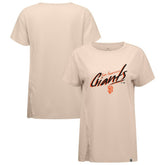 San Francisco Giants Levelwear Women's Influx Sizzle T-Shirt - Khaki T-shirts