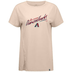 Arizona Diamondbacks Levelwear Women's Influx Sizzle T-Shirt - Khaki T-shirts