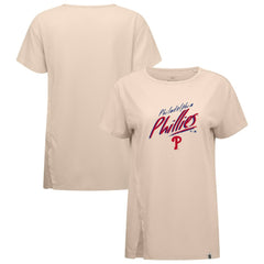 Philadelphia Phillies Levelwear Women's Influx Sizzle T-Shirt - Khaki T-shirts