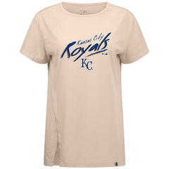 Kansas City Royals Levelwear Women's Influx Sizzle T-Shirt - Khaki T-shirts