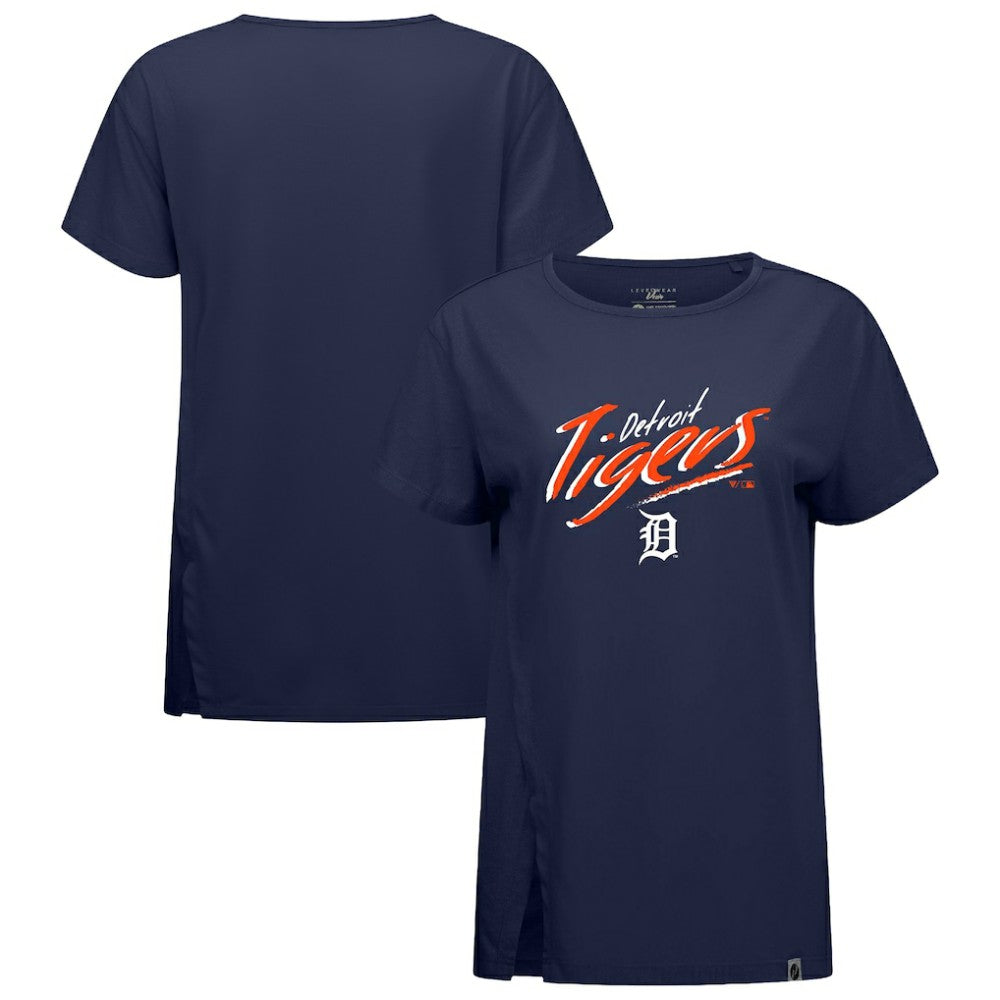Detroit Tigers Levelwear Women's Influx Sizzle T-Shirt - Navy T-shirts