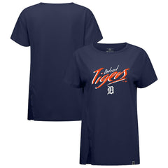 Detroit Tigers Levelwear Women's Influx Sizzle T-Shirt - Navy T-shirts