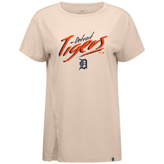 Detroit Tigers Levelwear Women's Influx Sizzle T-Shirt - Khaki T-shirts