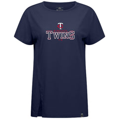Minnesota Twins Levelwear Women's Influx Journey T-Shirt - Navy T-shirts