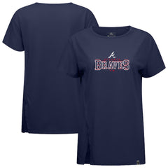 Atlanta Braves Levelwear Women's Influx Journey T-Shirt - Navy T-shirts