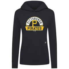 Pittsburgh Pirates Levelwear Women's Relay Banner Arch Long Sleeve T-Shirt Hoodie - Black Hoodies