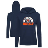 Detroit Tigers Levelwear Women's Relay Banner Arch Long Sleeve T-Shirt Hoodie - Navy Hoodies