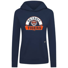 Detroit Tigers Levelwear Women's Relay Banner Arch Long Sleeve T-Shirt Hoodie - Navy Hoodies