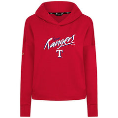 Texas Rangers Levelwear Women's Sweet Sizzle Tri-Blend Hoodie - Red Hoodies