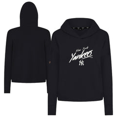 New York Yankees Levelwear Women's Sweet Sizzle Tri-Blend Hoodie - Black Hoodies