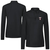 Texas Rangers Levelwear Women's Upright Insignia 2.0 Quarter-Zip Tri-Blend Top - Black Tops