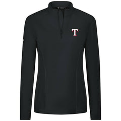 Texas Rangers Levelwear Women's Upright Insignia 2.0 Quarter-Zip Tri-Blend Top - Black Tops