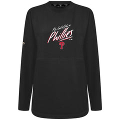 Philadelphia Phillies Levelwear Women's Oversized Beaudry Sizzle Top - Black Tops