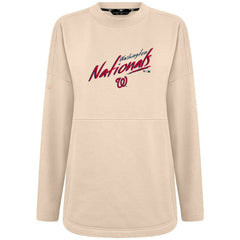 Washington Nationals Levelwear Women's Oversized Beaudry Sizzle Top - Khaki Tops