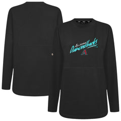 Arizona Diamondbacks Levelwear Women's Oversized Beaudry Sizzle Top - Black Tops