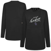 Colorado Rockies Levelwear Women's Oversized Beaudry Sizzle Top - Black Tops