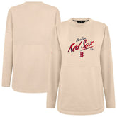 Boston Red Sox Levelwear Women's Oversized Beaudry Sizzle Top - Khaki Tops