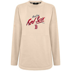 Boston Red Sox Levelwear Women's Oversized Beaudry Sizzle Top - Khaki Tops
