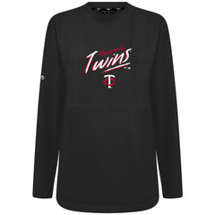 Minnesota Twins Levelwear Women's Oversized Beaudry Sizzle Top - Black Tops