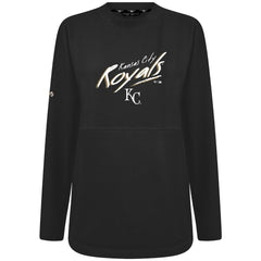 Kansas City Royals Levelwear Women's Oversized Beaudry Sizzle Top - Black Tops
