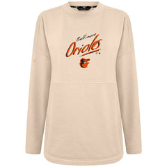Baltimore Orioles Levelwear Women's Oversized Beaudry Sizzle Top - Khaki Tops