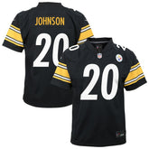 Kaleb Johnson Pittsburgh Steelers Youth Team Game Jersey - Black Jerseys