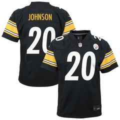 Kaleb Johnson Pittsburgh Steelers Youth Team Game Jersey - Black Jerseys
