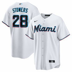 Kyle Stowers Miami Marlins Nike Youth Home Replica Jersey - White Jerseys