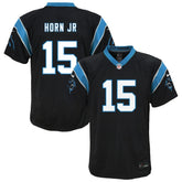 Jimmy Horn Jr. Carolina Panthers Youth Team Game Jersey - Black Jerseys