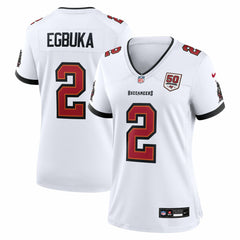 Emeka Egbuka Tampa Bay Buccaneers Women's 50th Season Game Jersey - White Jerseys