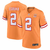 Emeka Egbuka Tampa Bay Buccaneers Alternate 2 50th Season Game Jersey - Creamsicle Jerseys
