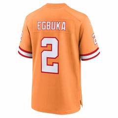 Emeka Egbuka Tampa Bay Buccaneers Alternate 2 50th Season Game Jersey - Creamsicle Jerseys
