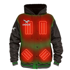 Philadelphia Eagles ActionHeat 5V Battery Heated Full-Snap Varsity Jacket - Kelly Green/Black Jackets