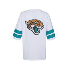 Jacksonville Jaguars Cuce Women's Rhinestone V-Neck Tunic - White