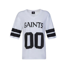 New Orleans Saints Cuce Women's Rhinestone V-Neck Tunic - White
