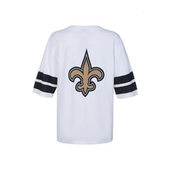New Orleans Saints Cuce Women's Rhinestone V-Neck Tunic - White