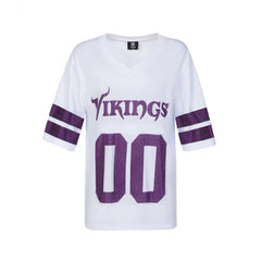 Minnesota Vikings Cuce Women's Rhinestone V-Neck Tunic - White