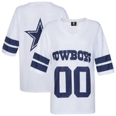 Dallas Cowboys Cuce Women's Rhinestone V-Neck Tunic - White