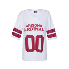 Arizona Cardinals Cuce Women's Rhinestone V-Neck Tunic - White