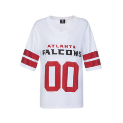 Atlanta Falcons Cuce Women's Rhinestone V-Neck Tunic - White