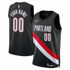 Portland Trail Blazers Unisex Swingman Custom Jersey Icon Edition Black - Nike