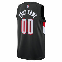 Portland Trail Blazers Unisex Swingman Custom Jersey Icon Edition Black - Nike