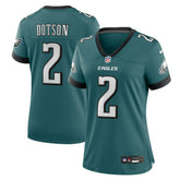 Jahan Dotson Philadelphia Eagles Women's Team Game Jersey - Midnight Green Jerseys
