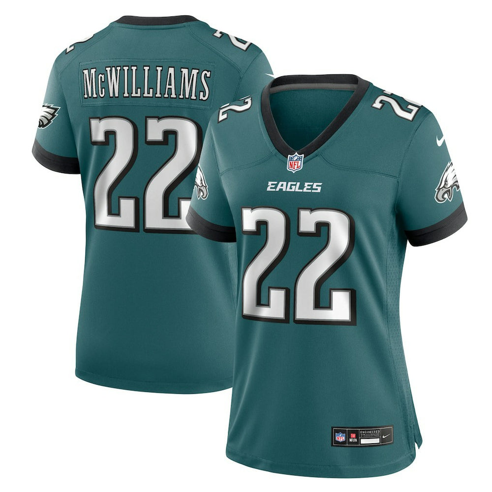 Mac McWilliams Philadelphia Eagles Women's Team Game Jersey - Midnight Green Jerseys