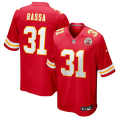 Jeffrey Bassa Kansas City Chiefs Team Game Jersey - Red Jerseys