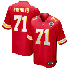 Josh Simmons Kansas City Chiefs Team Game Jersey - Red Jerseys