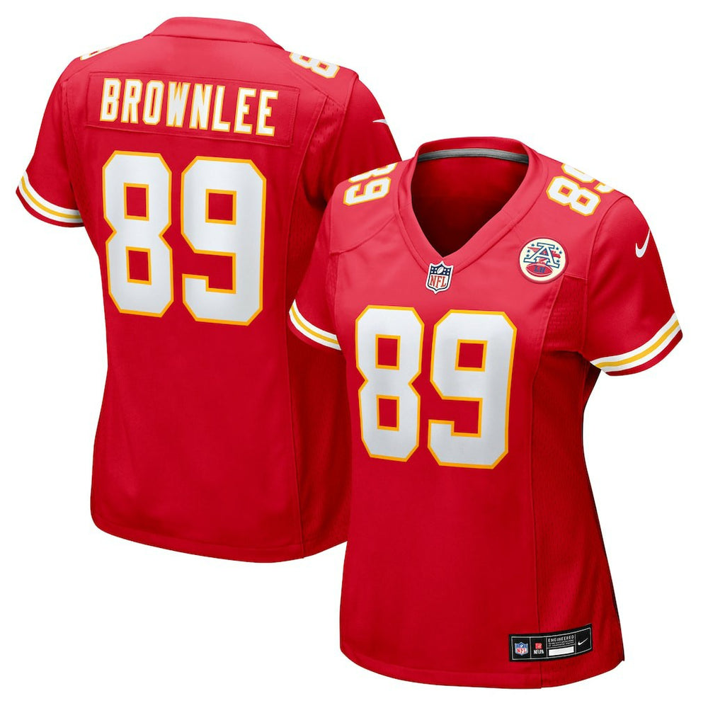 Jason Brownlee Kansas City Chiefs Women's Team Game Jersey - Red Jerseys