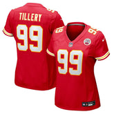 Jerry Tillery Kansas City Chiefs Women's Team Game Jersey - Red Jerseys